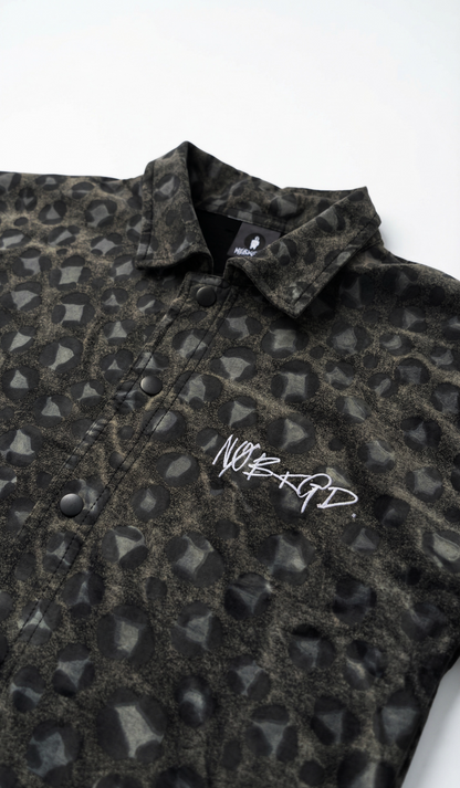 Faded Leopard Print Overshirt